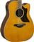 Yamaha A1R Dreadnought Acoustic Electric Guitar Vintage Natural Body Angled View